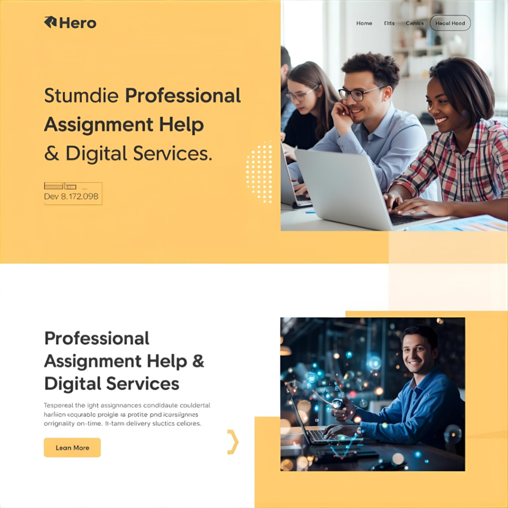 Professional assignment help and digital services agency banner